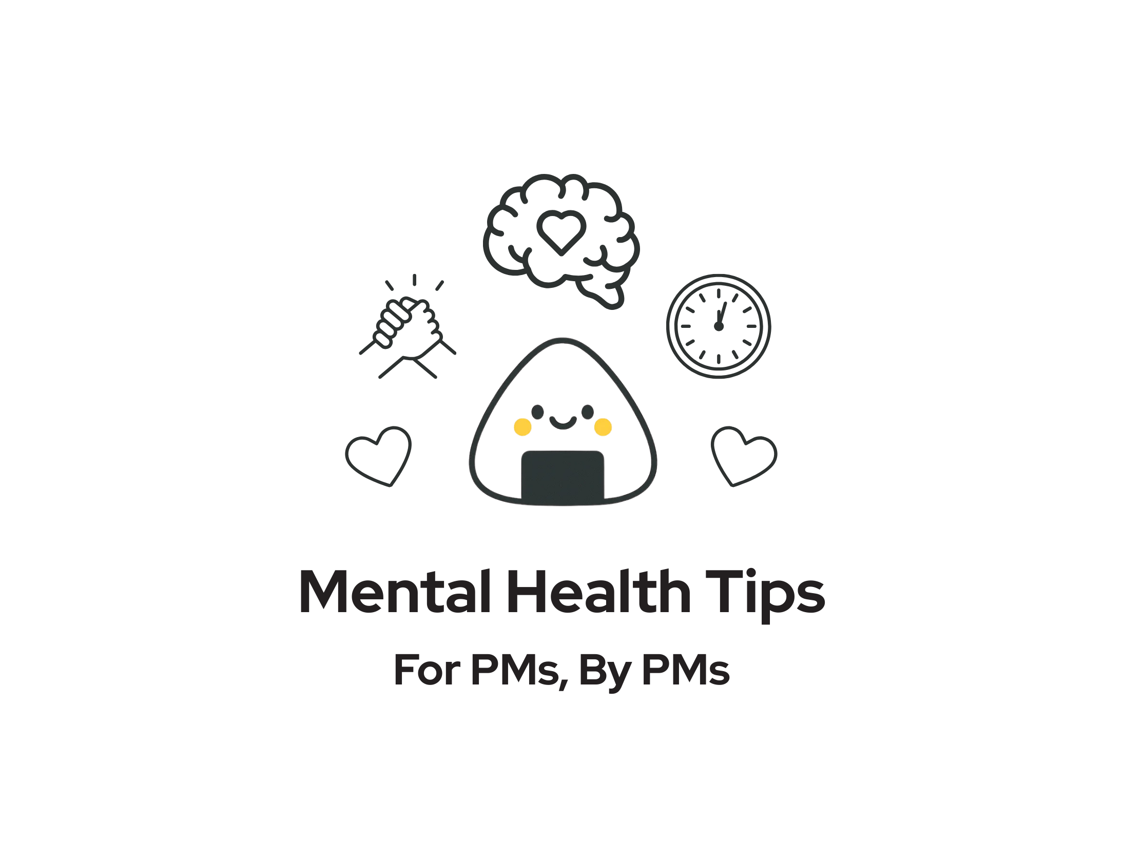 A photo of Product People’s onigiri prioritizing mental health for product managers to prevent burnout and help empower teams and improve product culture