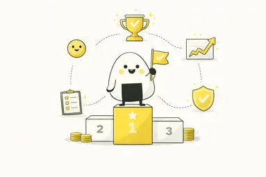 Joyful Onigiri from Product People at a podium showcasing the success of digital products.