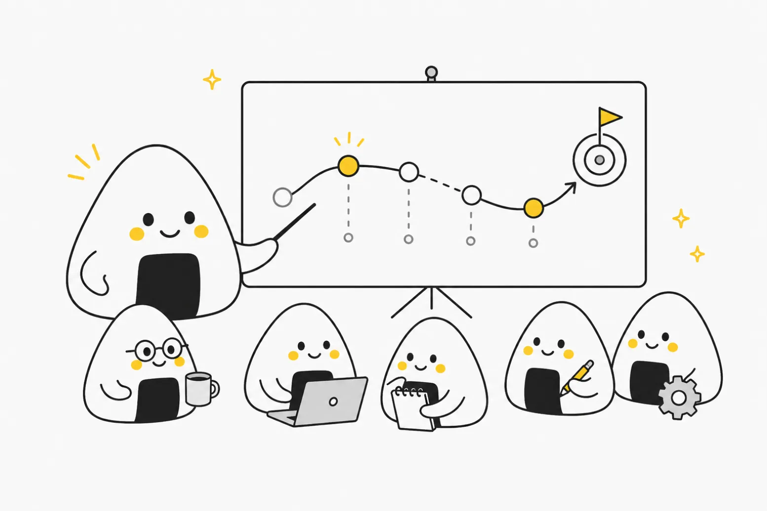 Product manager presenting a roadmap to a cross-functional team