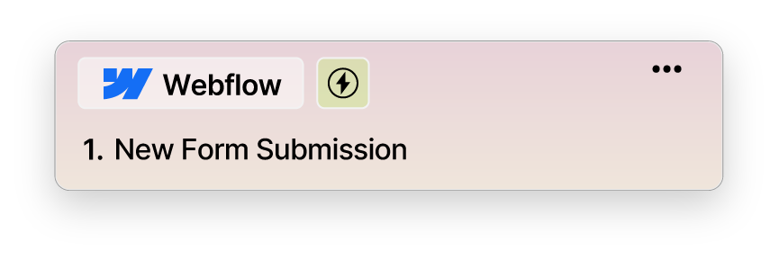 Webflow - Zapier Verknüpfung zur Automatisierung.