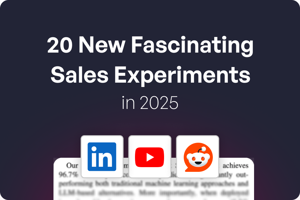 20 New Fascinating Sales Experiments in 2025