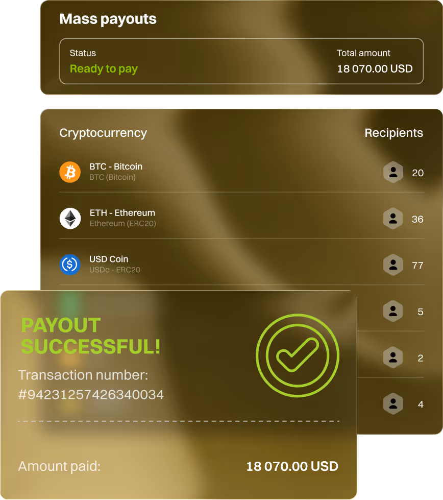 hosting mass payouts