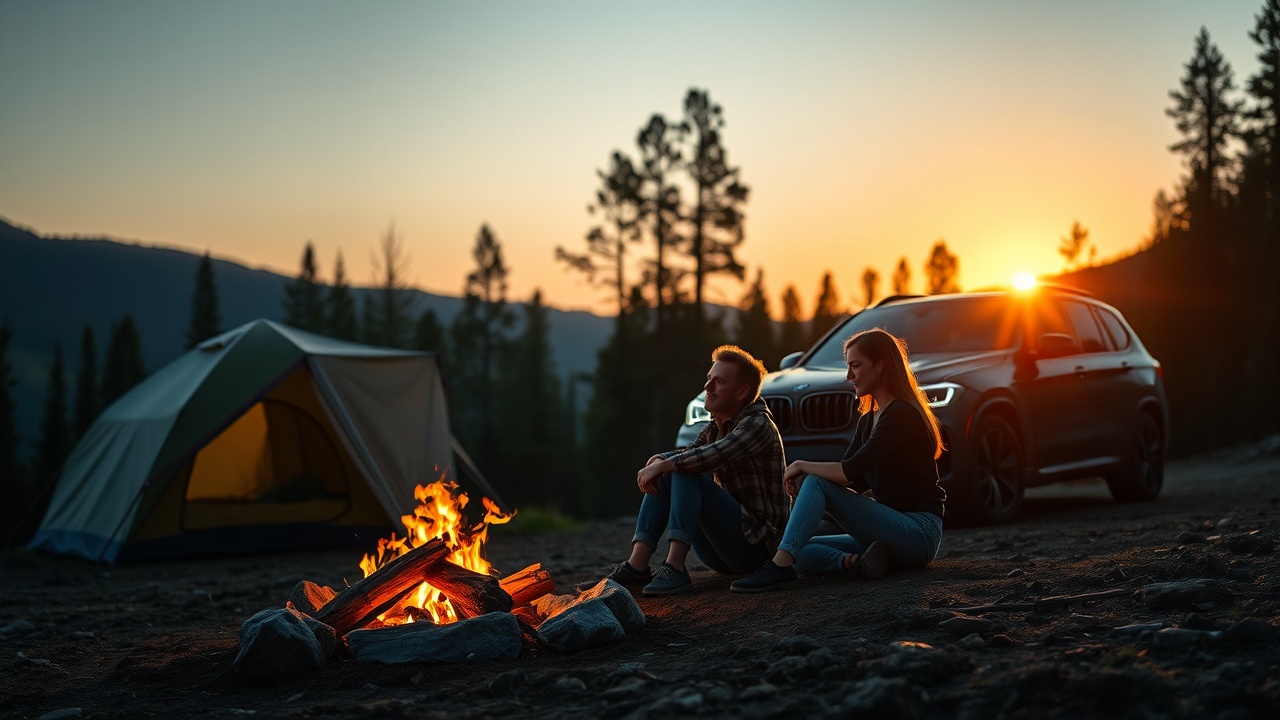 Camping in den Bergen mit dem SUV: Alles, was du für eine Nacht im Wald mit deiner Partnerin wissen musst