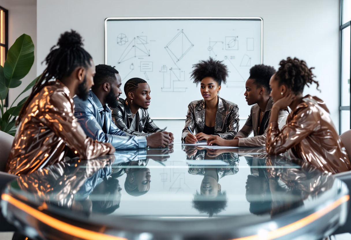 image of brainstorming session (for a productivity tools business)