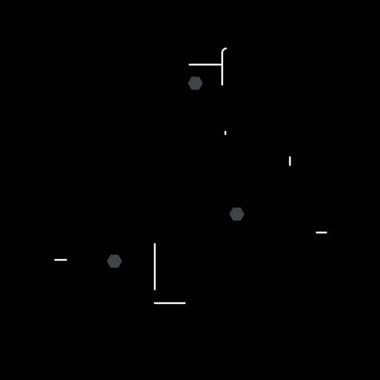 Animated schematic of a house structure floor plan showing wifi coverage based on the location of the router. Each hexagonal node represents a Pod .
