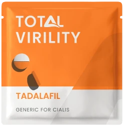 Box of Tadalafil by Total Virility, an effective treatment for erectile dysfunction.