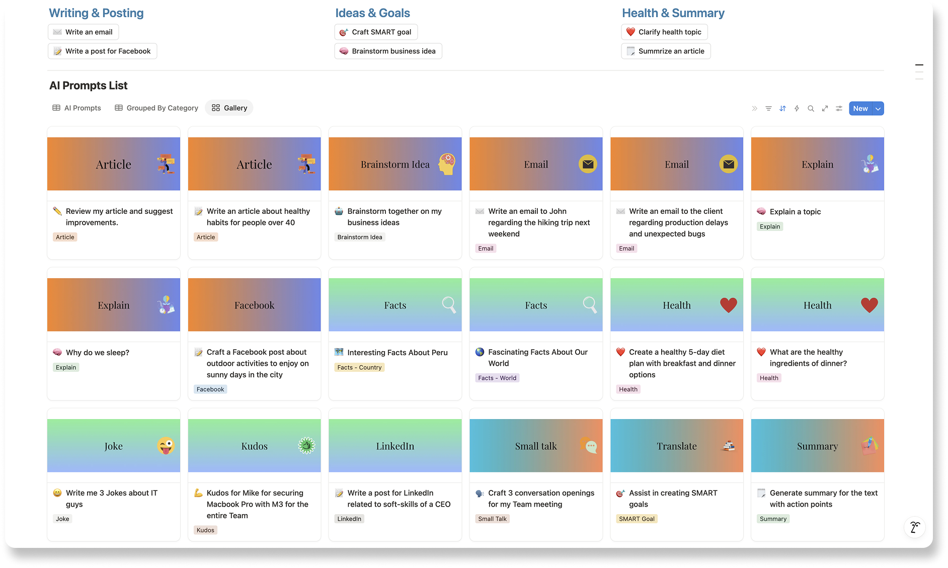 Content Generator with Notion AI - Dashboard for Notion Template