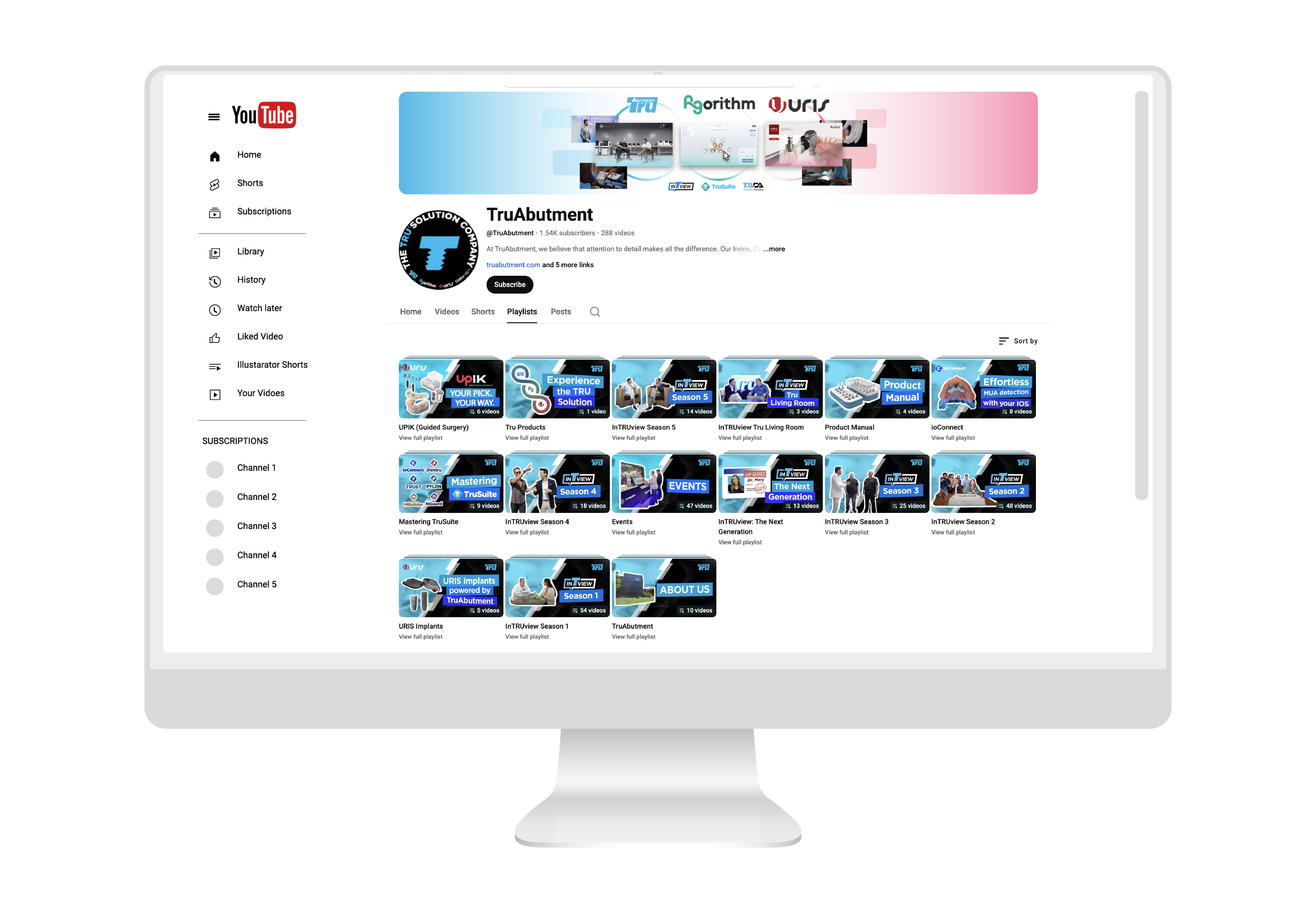 TruAbutment YouTube playlist thumbnail set
