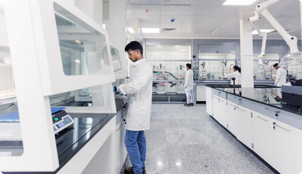 A scientist working with laboratory equipment, highlighting Honour’s commitment to cutting-edge research and development