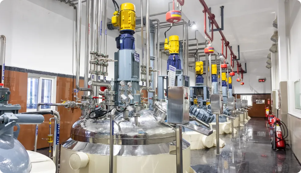 Industrial-scale equipment in Honour’s manufacturing facility, showcasing precision and efficiency for large-scale production