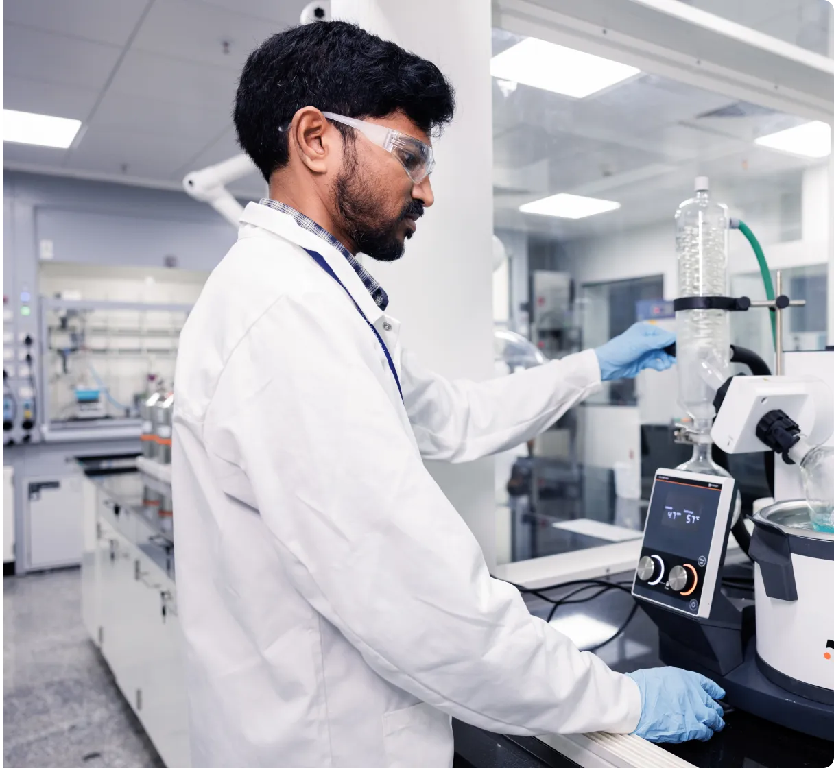 Expert conducting analytical testing for method validation and impurity profiling