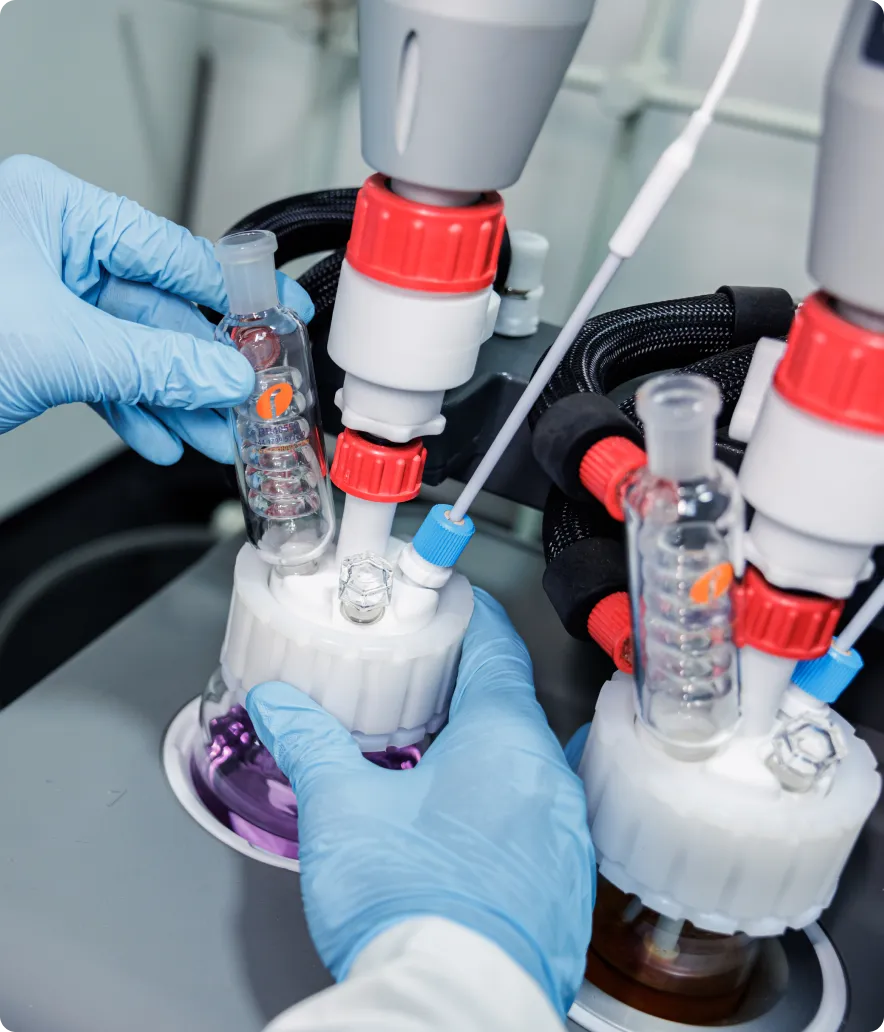 High-precision laboratory equipment used for route scouting in chemical synthesis