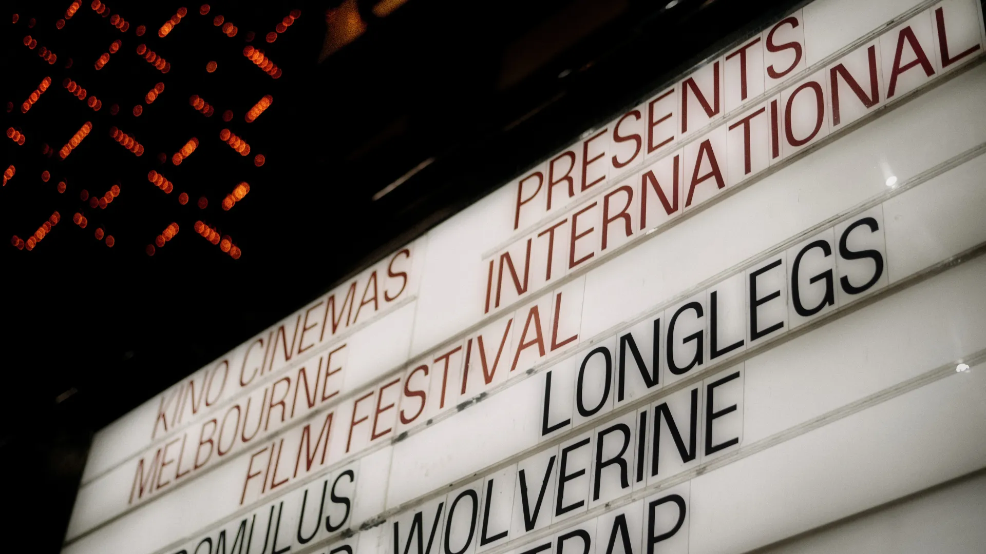 Winter in the city means: Melbourne International Film Festival
