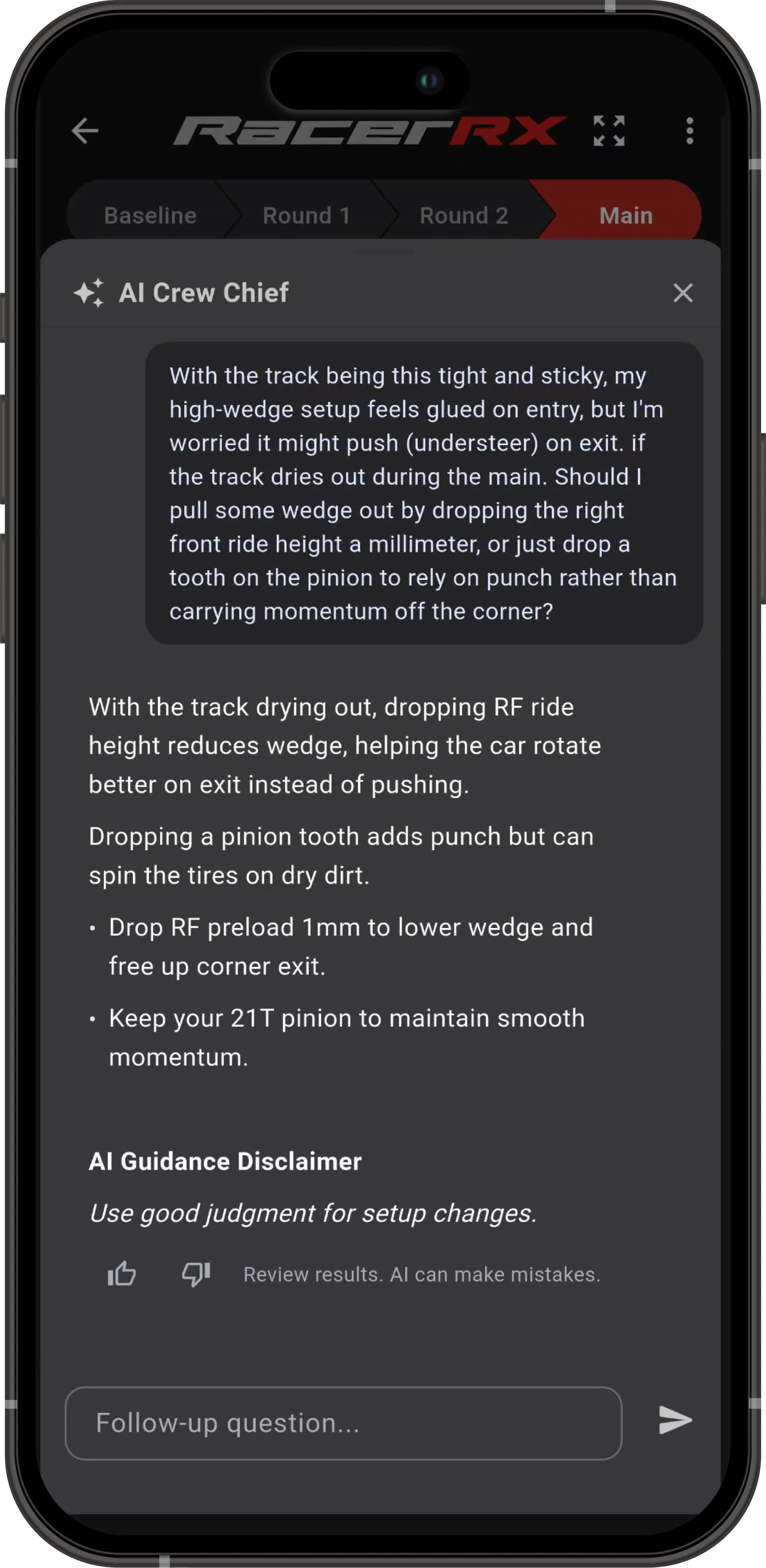 RacerRX AI crew chief