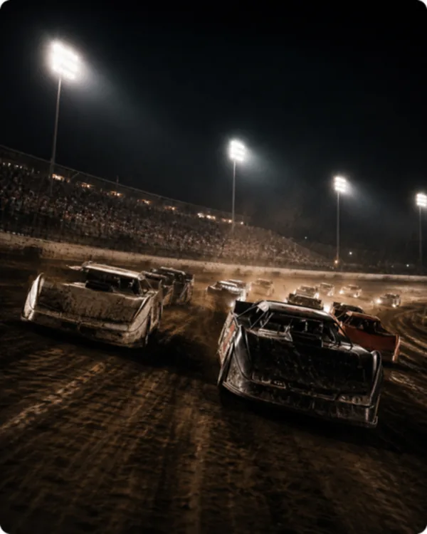 RC car cornering on dirt