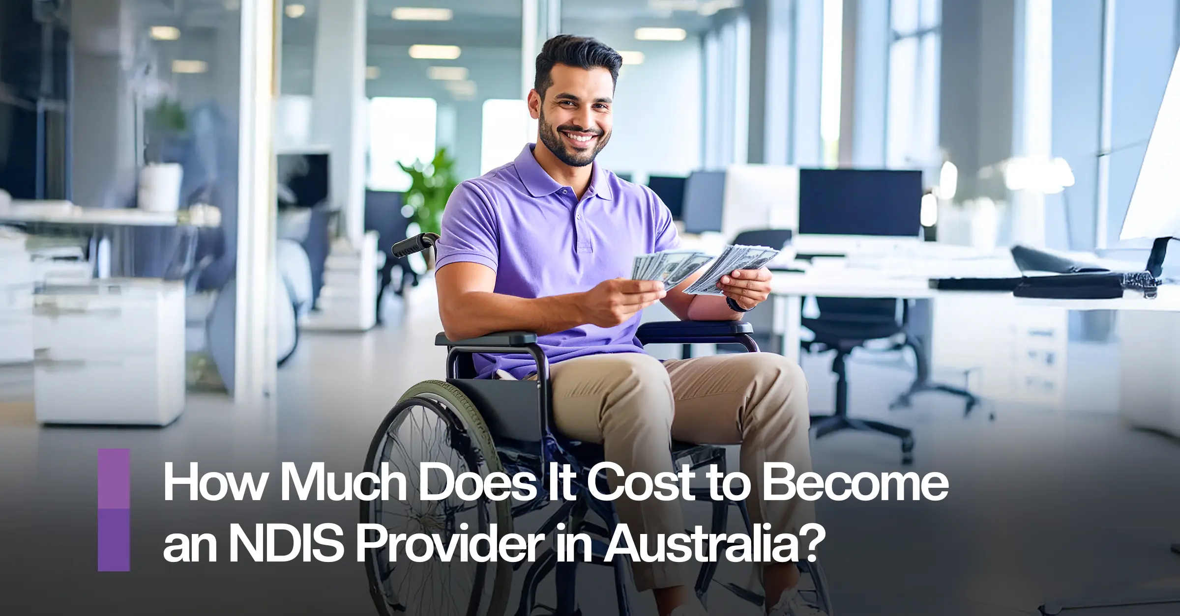 A paper and calculator being used by NDIS provider for calculating budget.