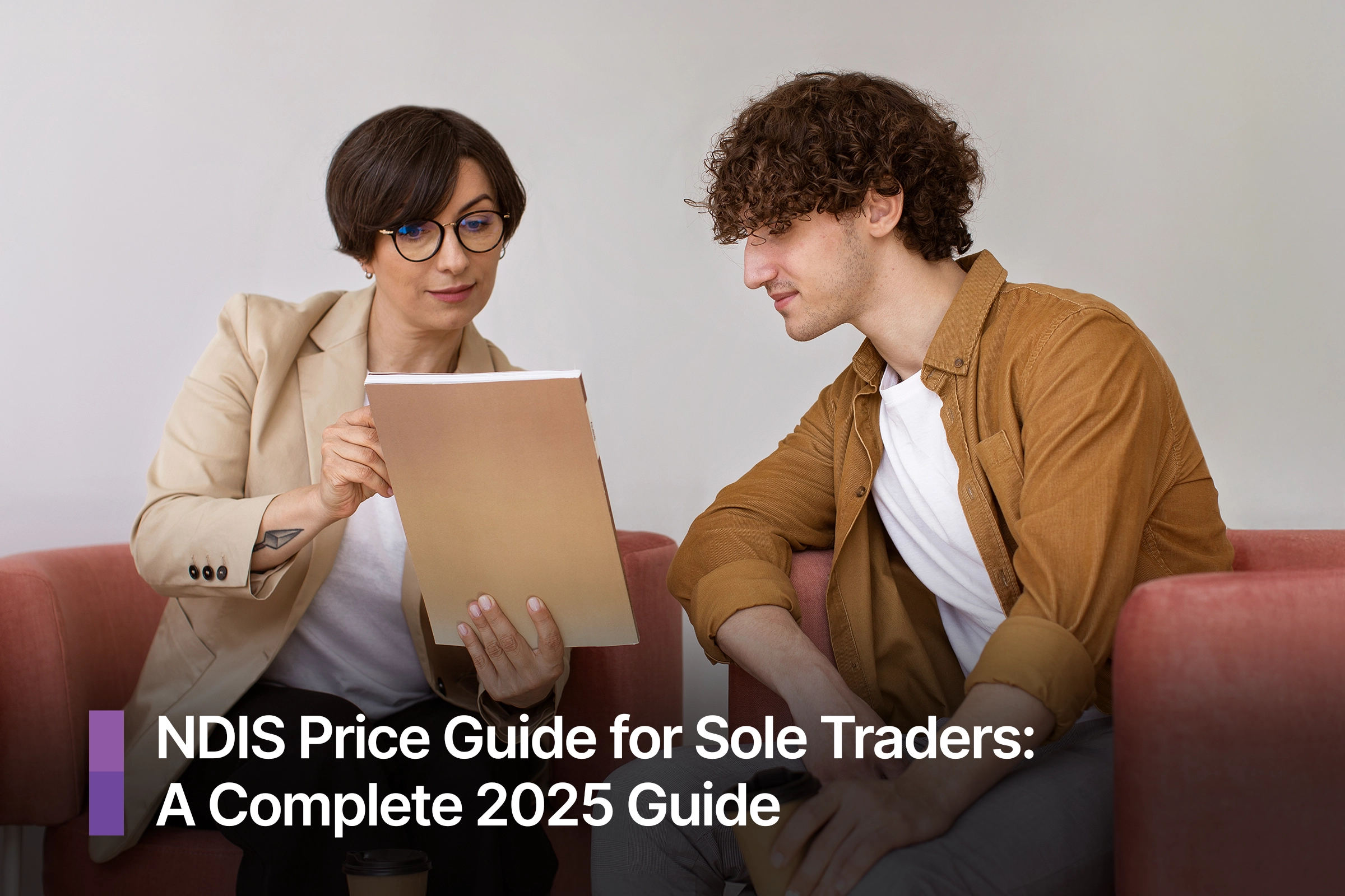 A paper and calculator being used by NDIS provider for calculating budget.