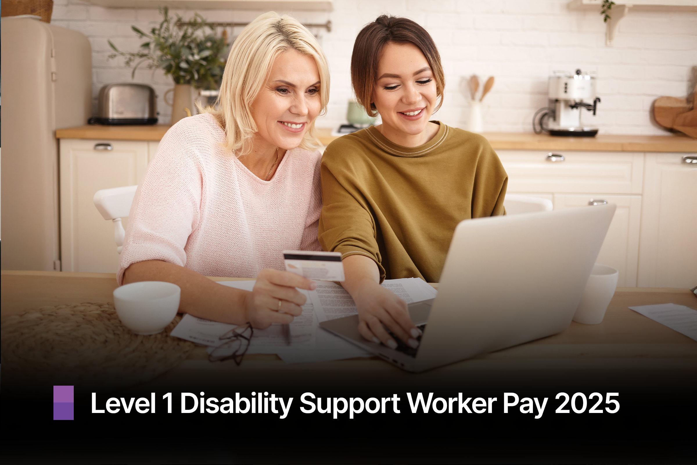 A paper and calculator being used by NDIS provider for calculating budget.