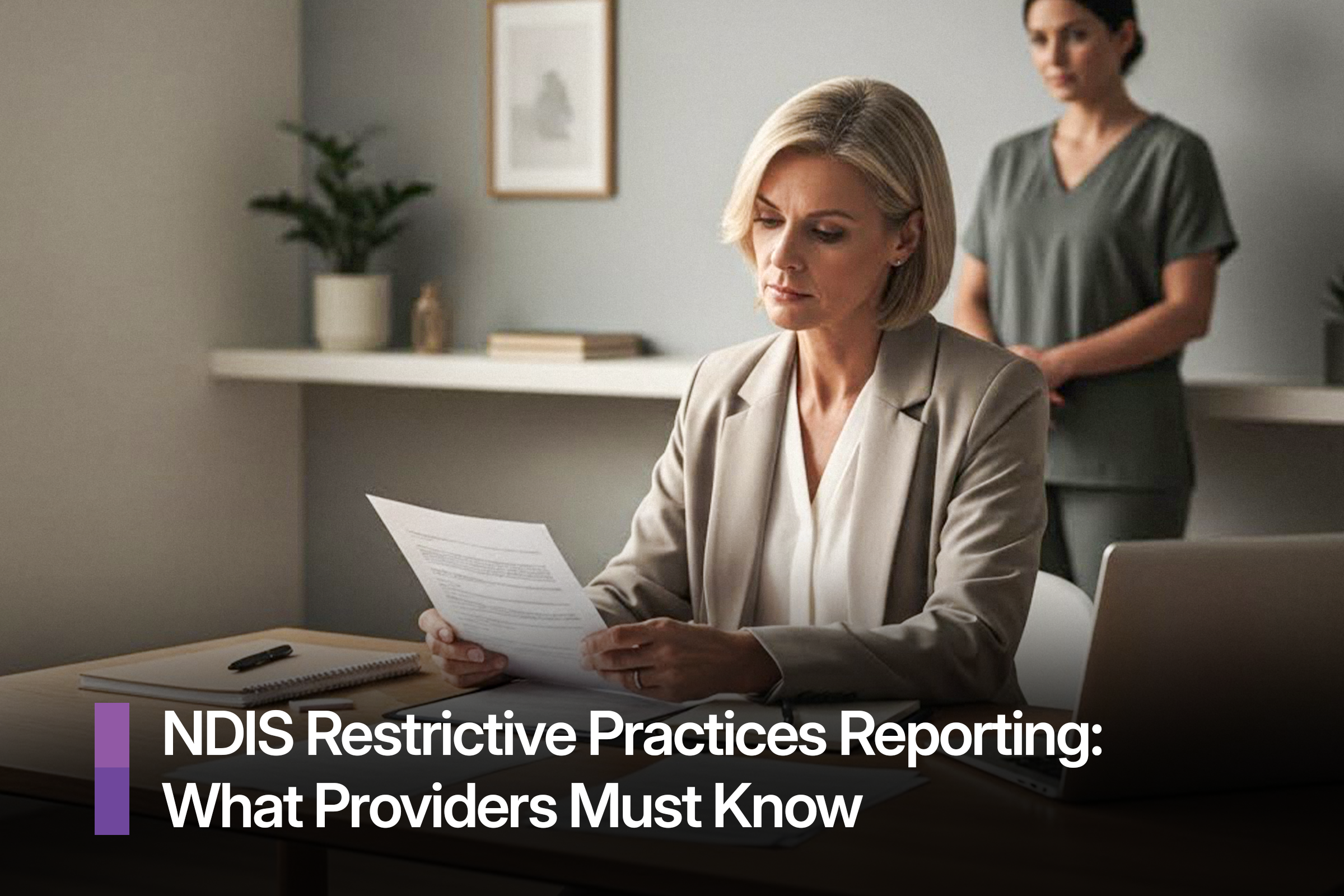 A paper and calculator being used by NDIS provider for calculating budget.