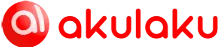 Logo Akulaku dengan ikon bulat dan teks merah bertuliskan Akulaku.