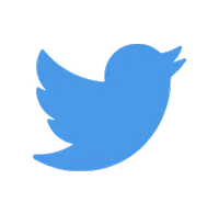 Logo Twitter burung berwarna biru dengan latar transparan.