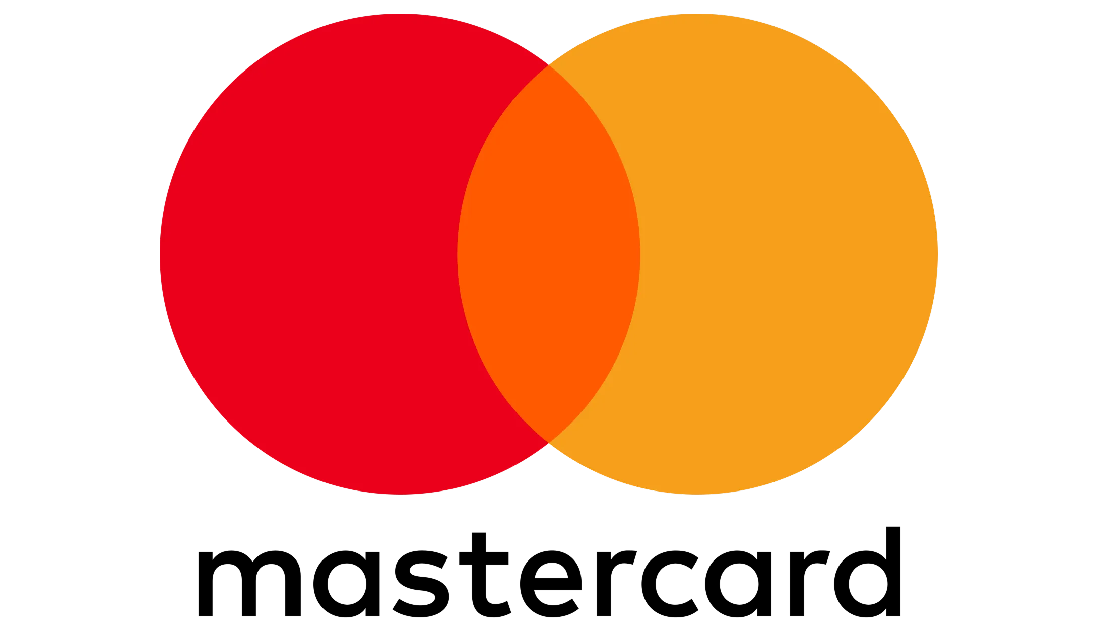 Logo Mastercard dengan dua lingkaran yang saling tumpang tindih berwarna merah dan oranye.