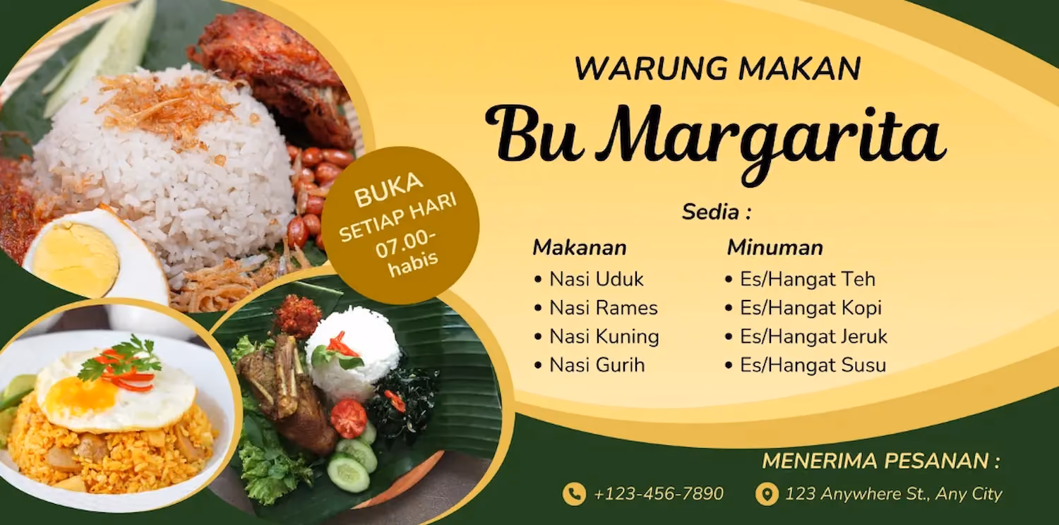 Contoh Banner Jualan Makanan