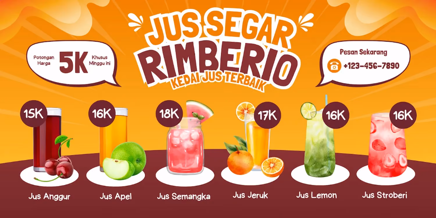 Contoh Banner Jualan Es Segar