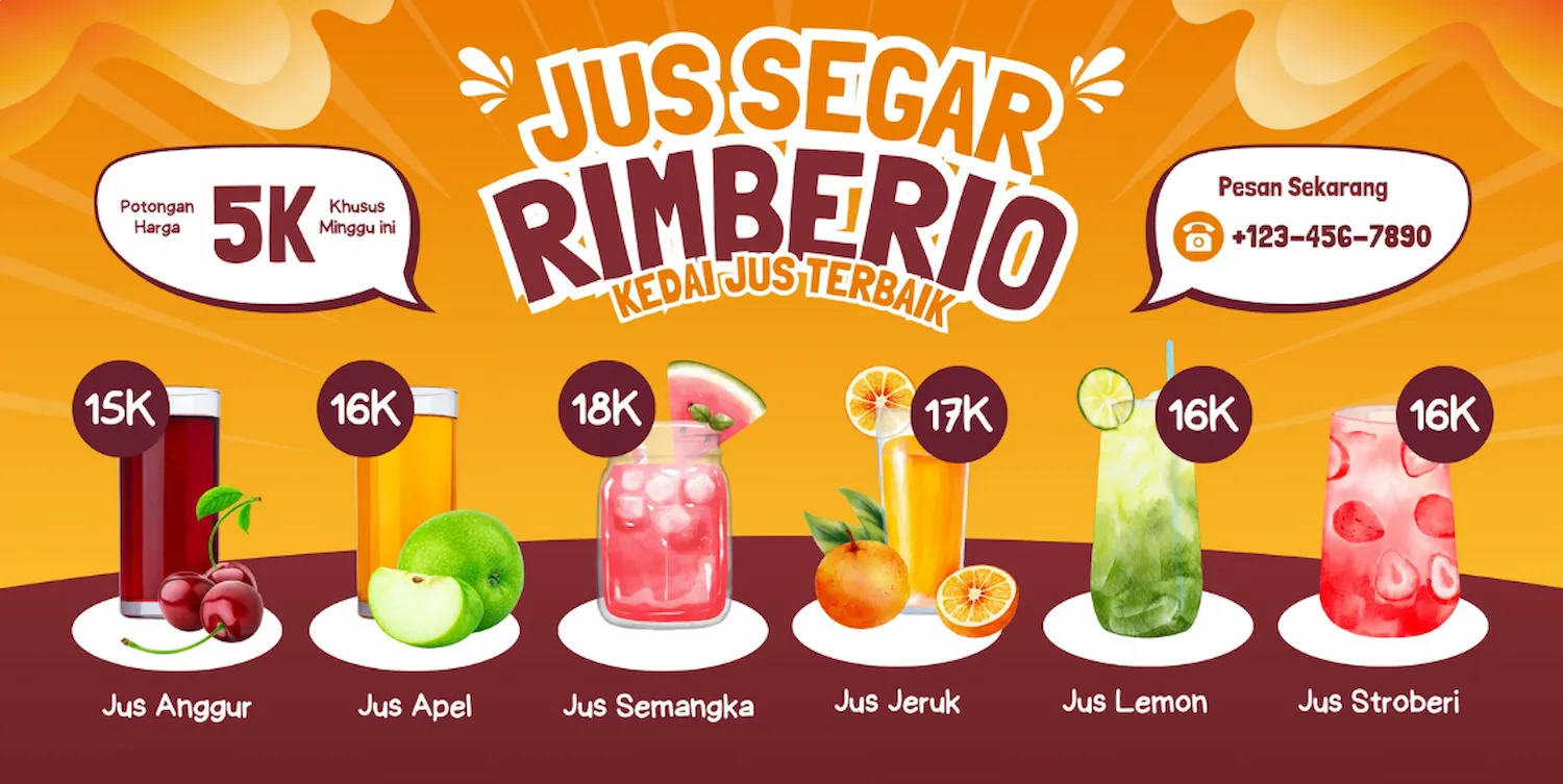 Contoh Banner Jualan Es Segar