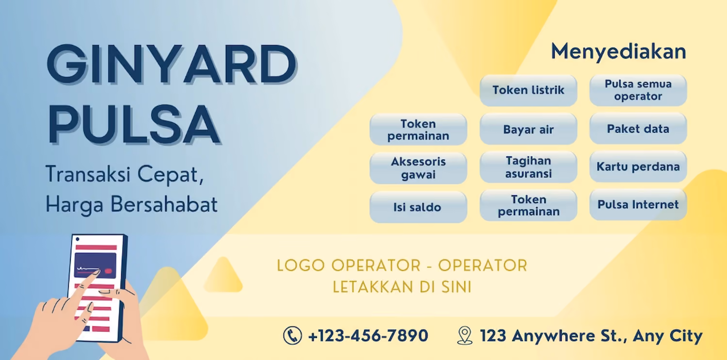 Contoh Banner Jualan Pulsa