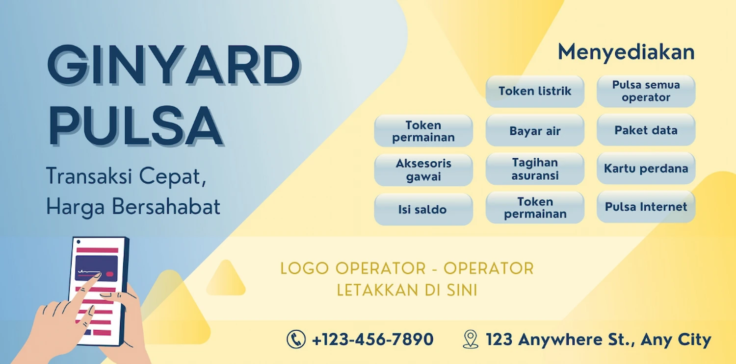 Contoh Banner Jualan Pulsa