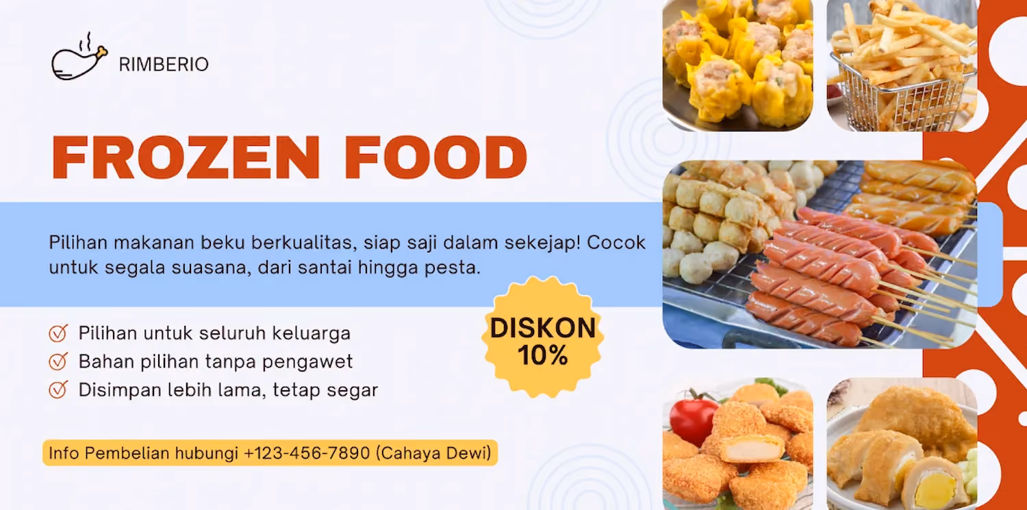 Contoh Banner Jualan Frozen Food