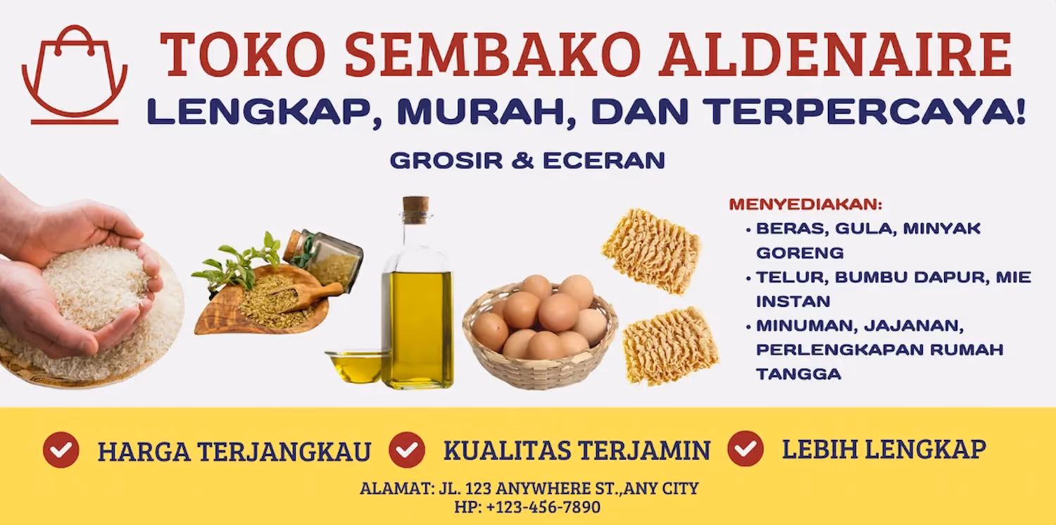 Contoh Banner Jual Beras