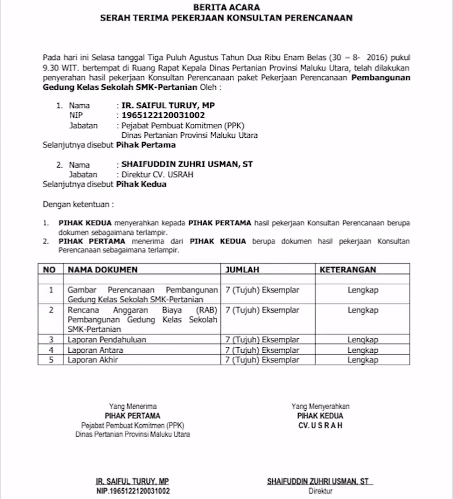 Contoh BAST Jasa Profesional - DOKU