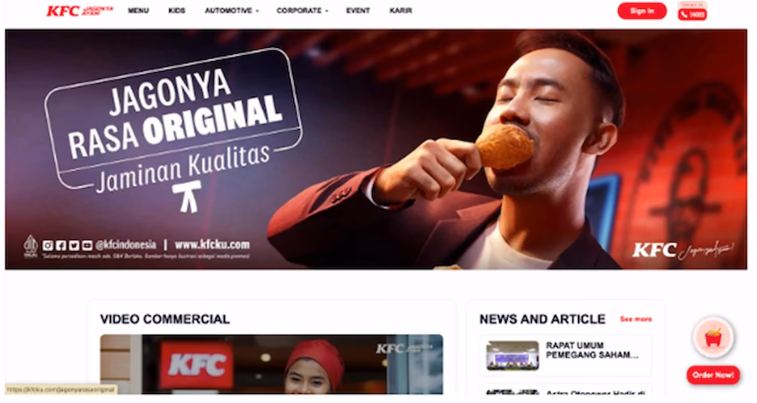 Contoh Website Makanan - DOKU