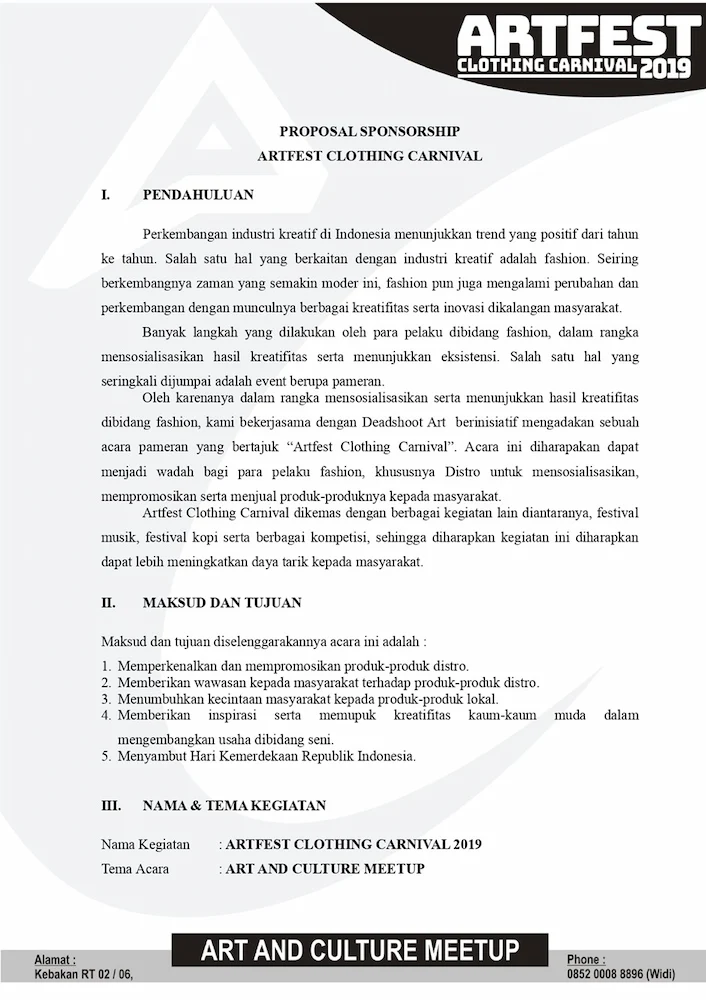 Contoh Proposal Event Pameran - DOKU