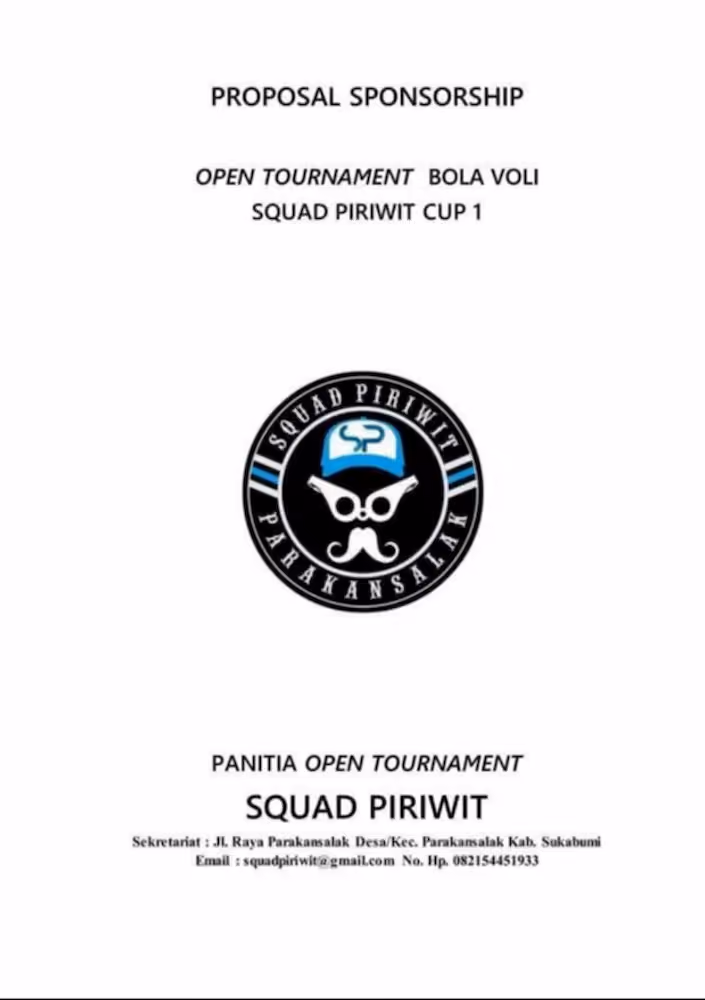 Contoh Proposal Sponsorship Event Olahraga Halaman Sampul - DOKU