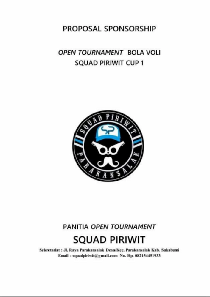 Contoh Proposal Sponsorship Event Olahraga Halaman Sampul - DOKU