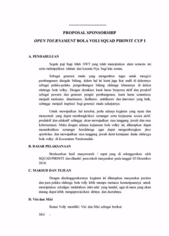 Contoh Proposal Sponsorship Event Olahraga Halaman Detail Acara - DOKU
