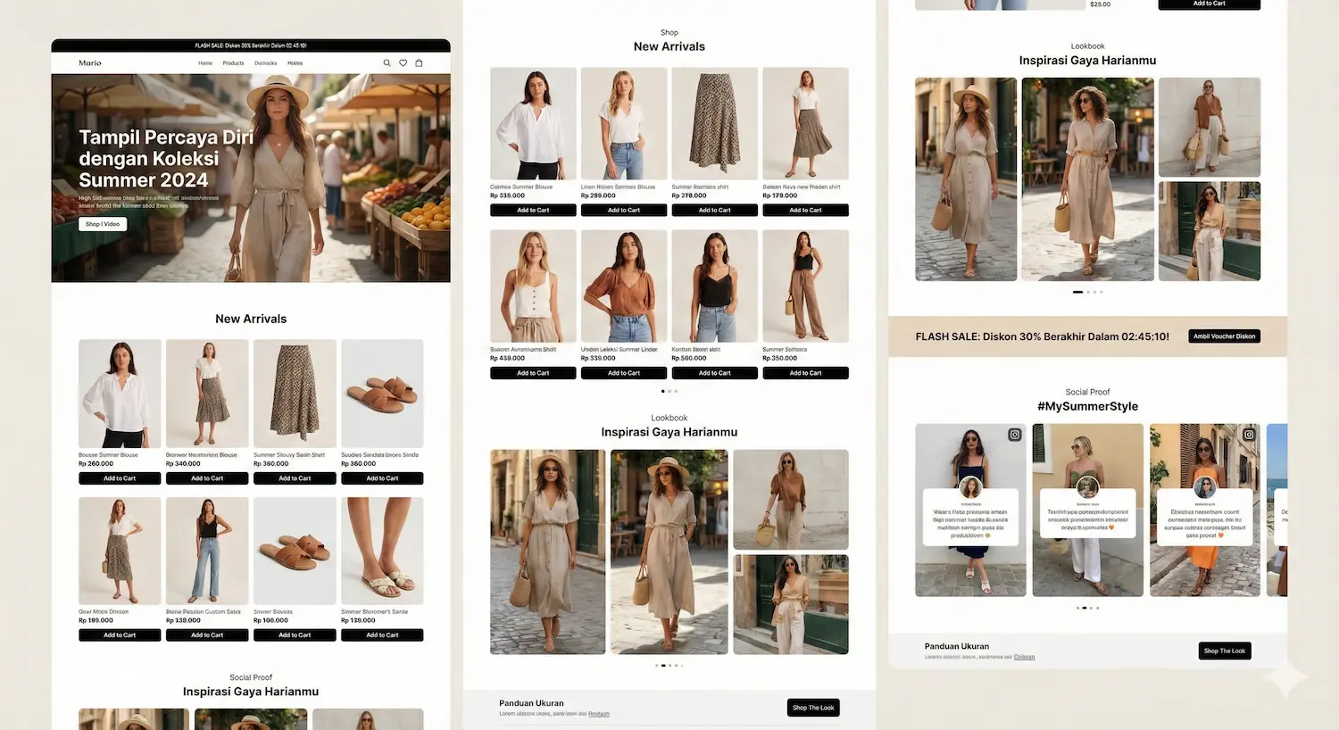 Contoh Landing Page Fashion