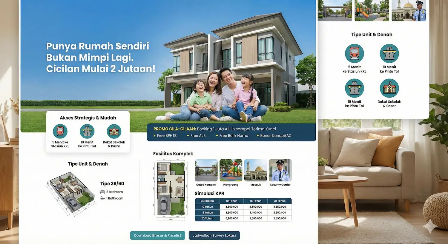 Contoh Landing Page Perumahan