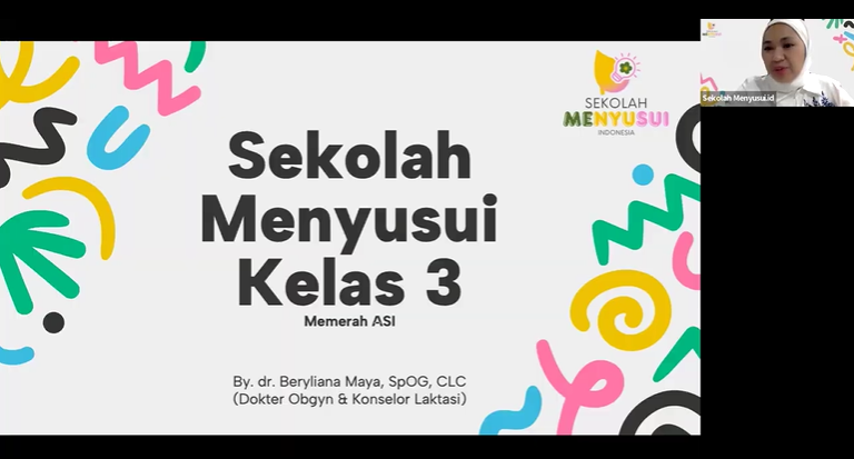 Kelas online Sekolah Menyusui Kelas 3 tentang memerah ASI