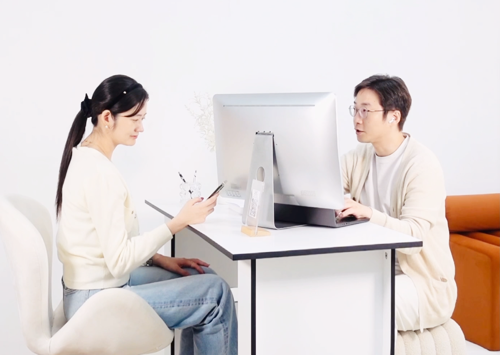 銀行で外国人応対