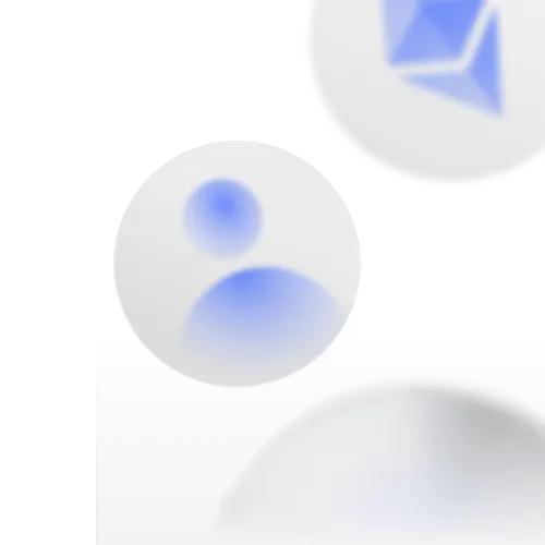 Abstract slide design with gradient shapes and dynamic patterns.