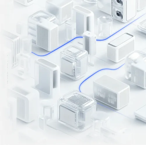Illustration of a proof-of-work protocol with blockchain-themed visuals.