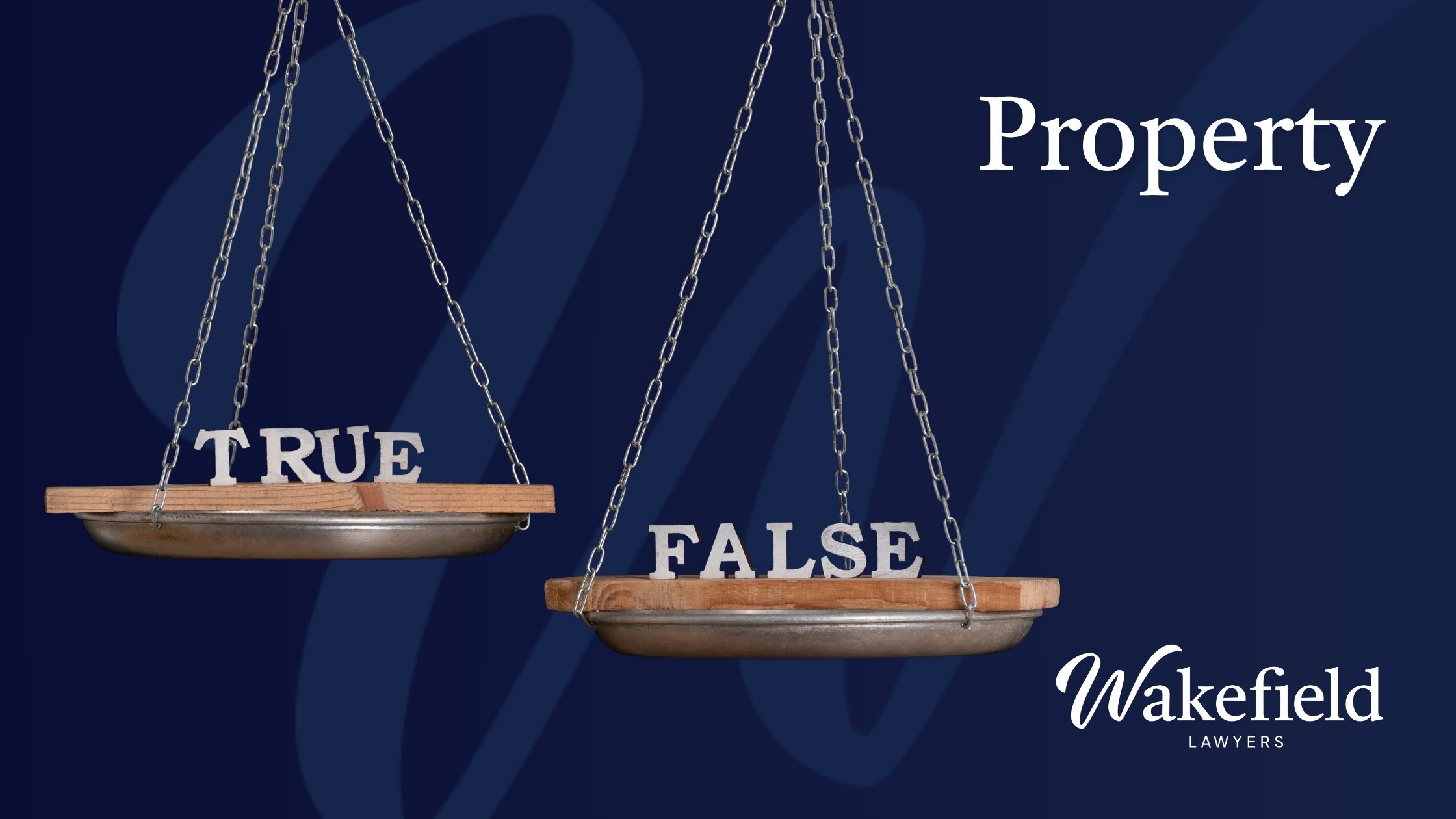 Picture of analog scale with words true and false on a blue background