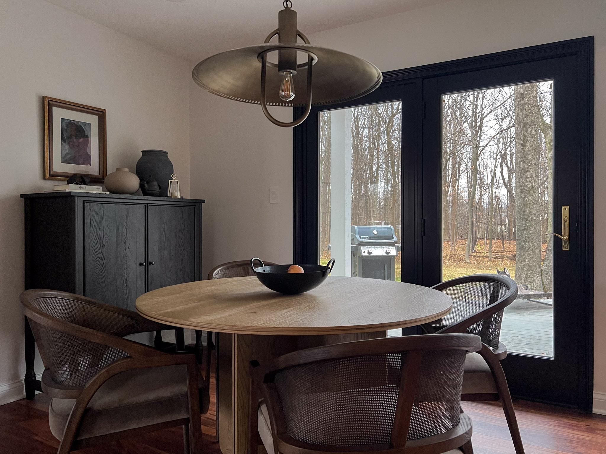 Man installing office doors.