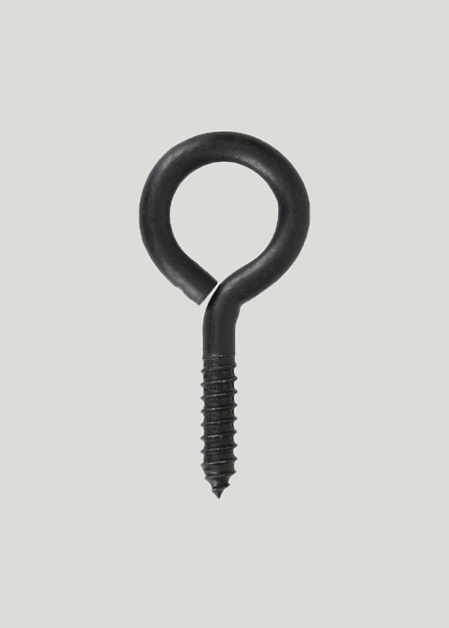 Steel screw eye hook.