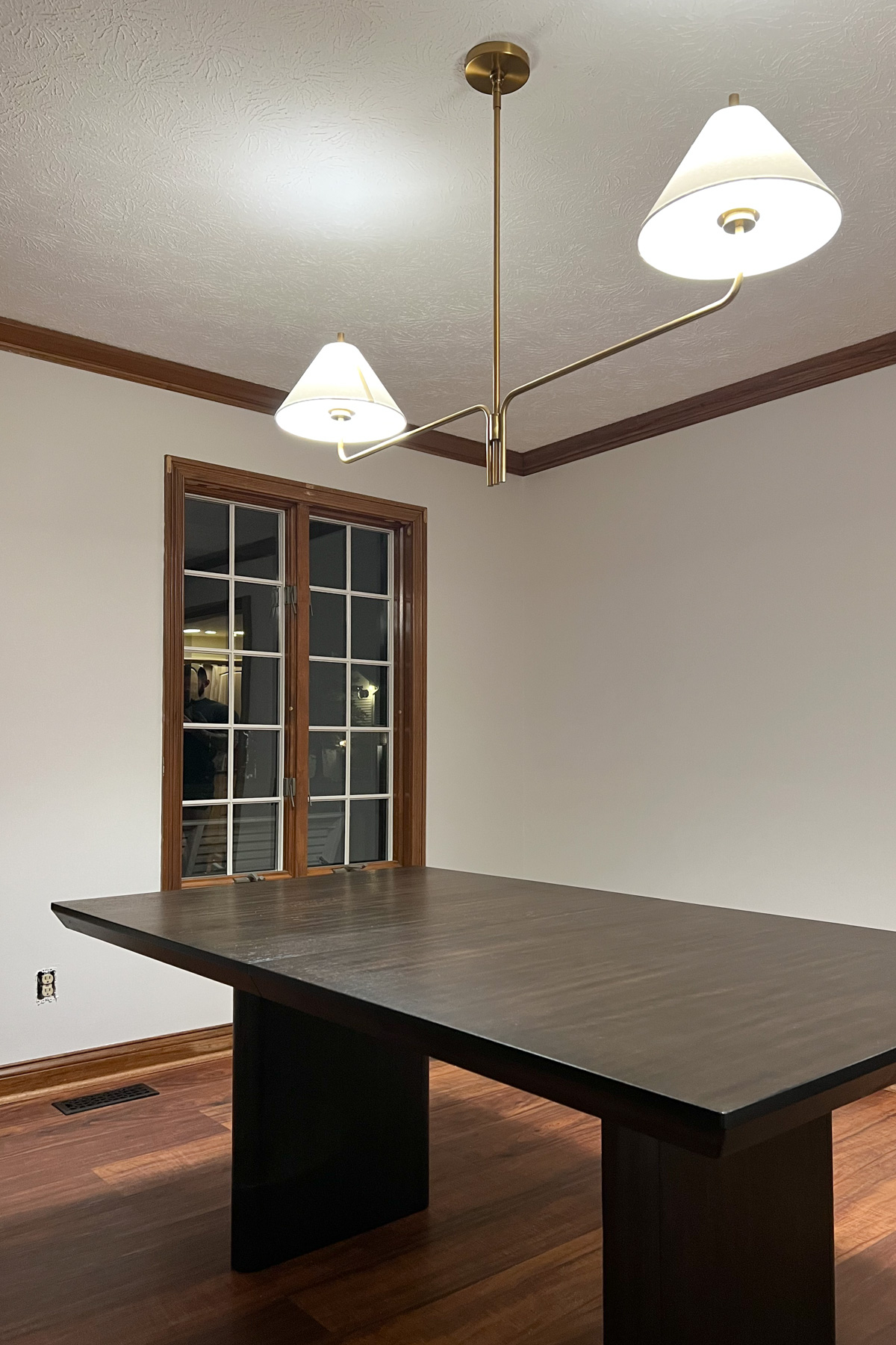 We were excited to upgrade our dining room light fixture, but as with most DIY projects, there was a setback.