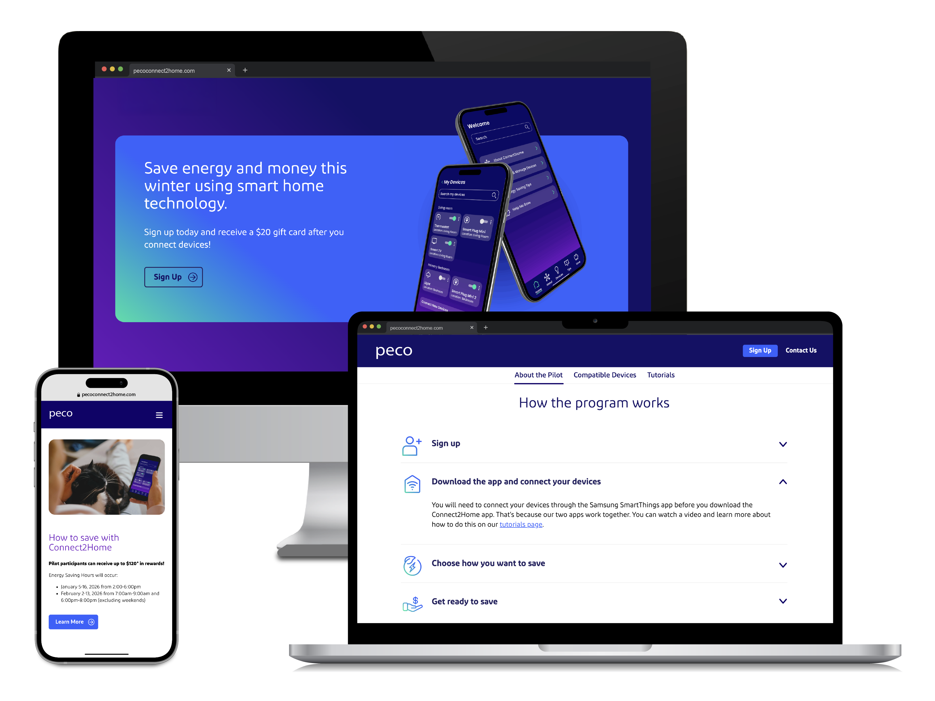 Connect to Home website visuals